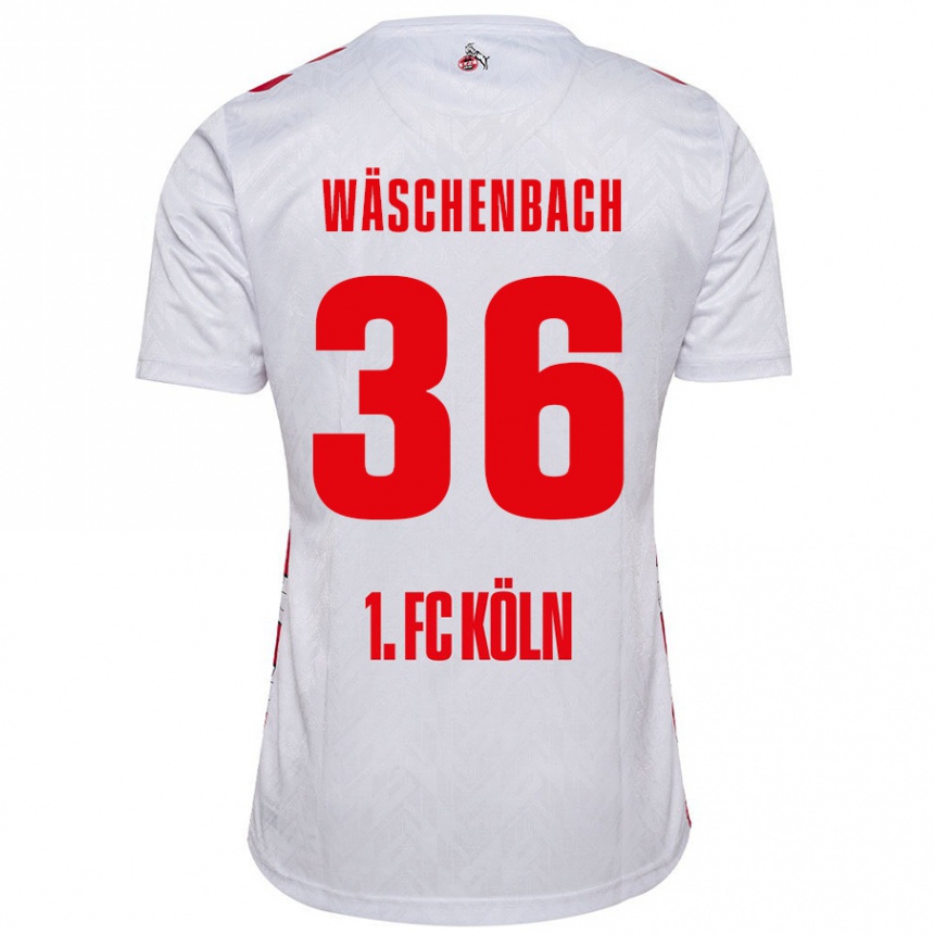 Kids Football Meiko Wäschenbach #36 White Red Home Jersey 2024/25 T-Shirt Uk