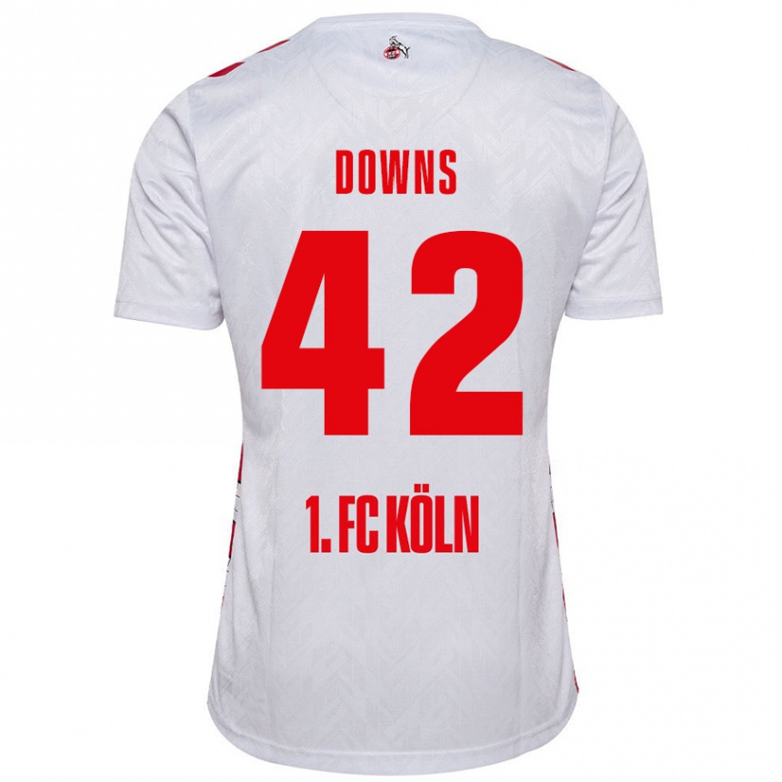 Kids Football Damion Downs #42 White Red Home Jersey 2024/25 T-Shirt Uk