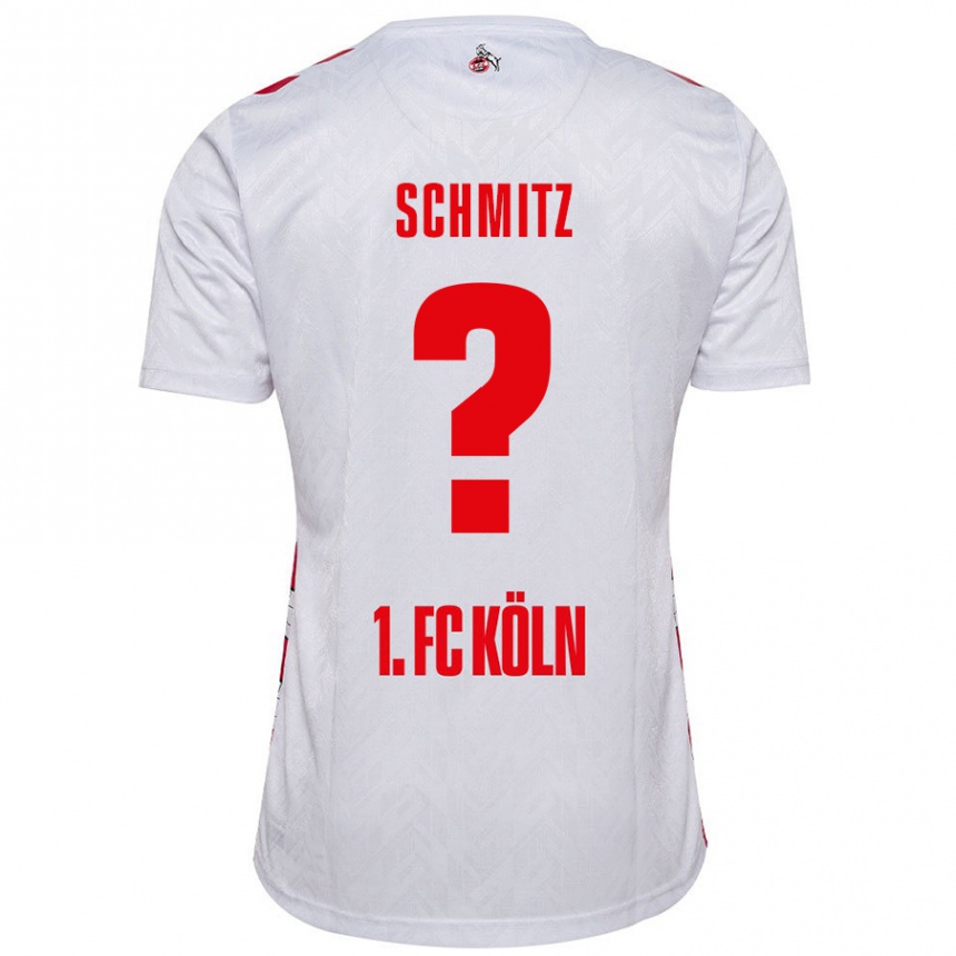 Kids Football Timo Schmitz #0 White Red Home Jersey 2024/25 T-Shirt Uk