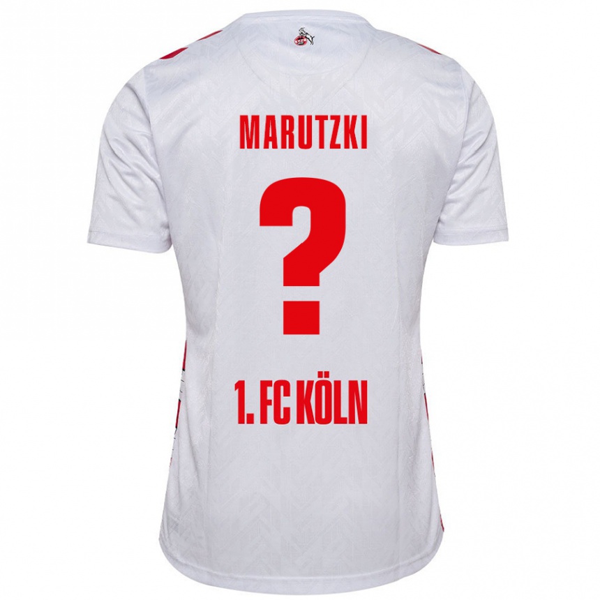 Kids Football Mikolaj Marutzki #0 White Red Home Jersey 2024/25 T-Shirt Uk