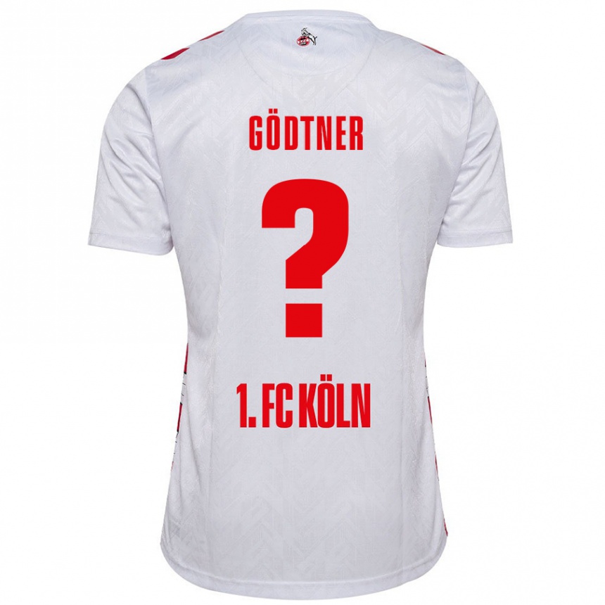 Kids Football Matteo Gödtner #0 White Red Home Jersey 2024/25 T-Shirt Uk