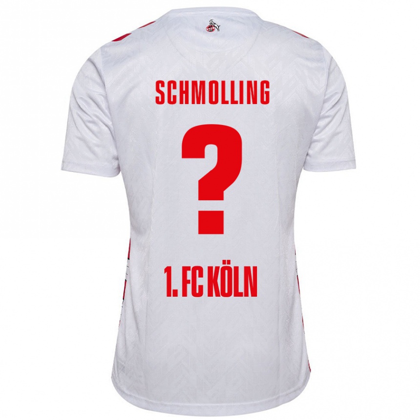 Kids Football Viktor Schmolling #0 White Red Home Jersey 2024/25 T-Shirt Uk