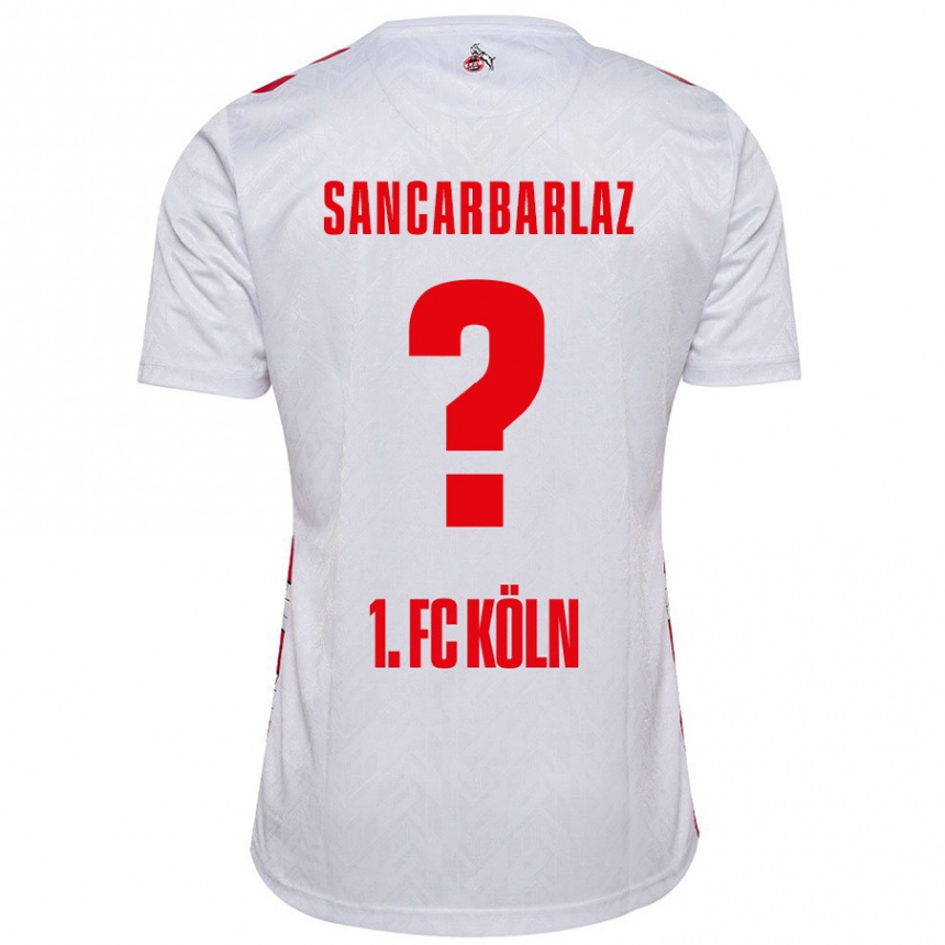 Kids Football Keyhan Sancarbarlaz #0 White Red Home Jersey 2024/25 T-Shirt Uk