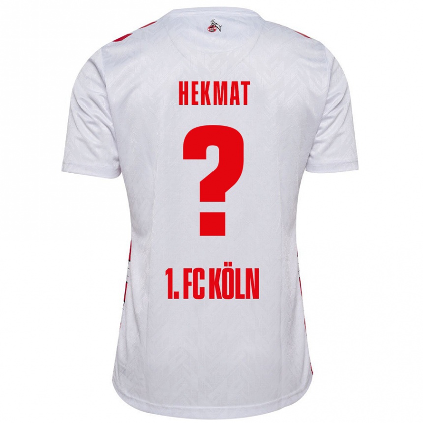 Kids Football Kian Hekmat #0 White Red Home Jersey 2024/25 T-Shirt Uk