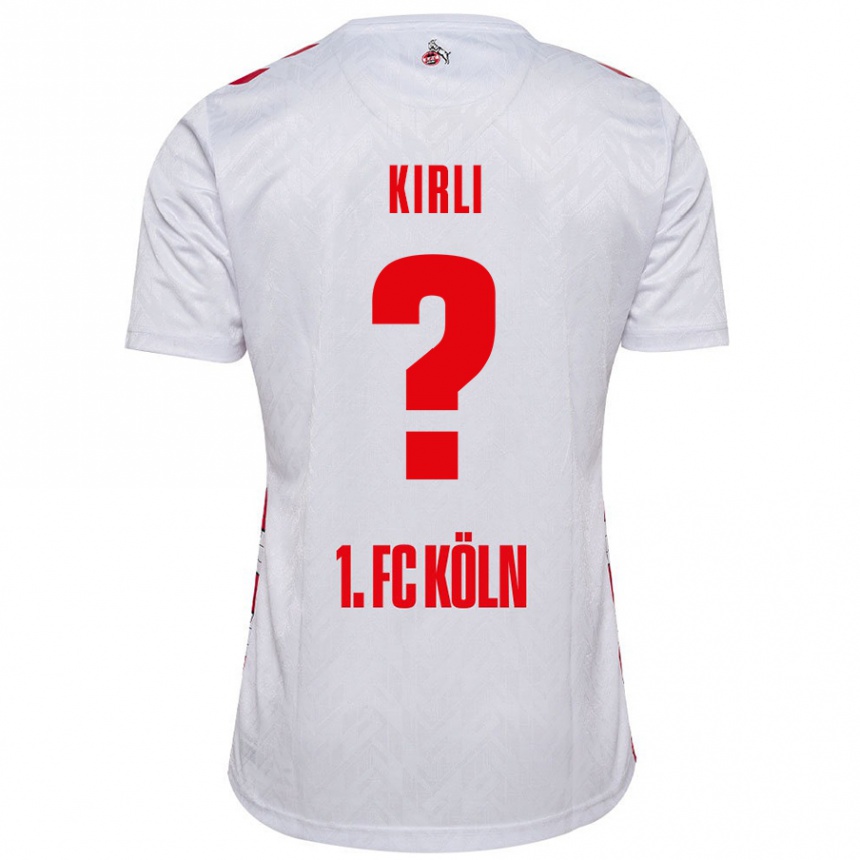 Kids Football Celil-Noah Kirli #0 White Red Home Jersey 2024/25 T-Shirt Uk