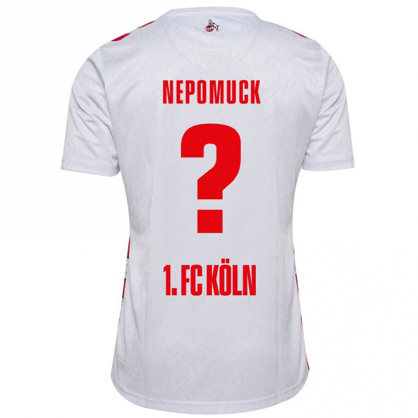 Kids Football Simon Nepomuck #0 White Red Home Jersey 2024/25 T-Shirt Uk