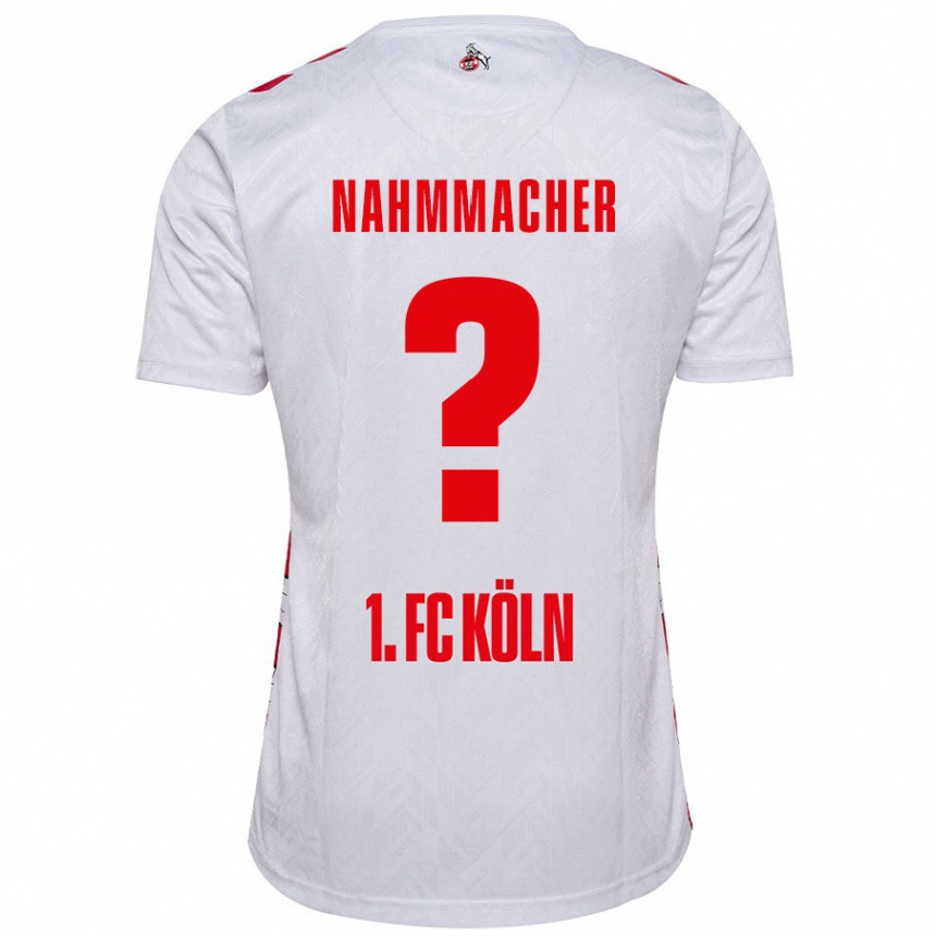 Kids Football Emil Nahmmacher #0 White Red Home Jersey 2024/25 T-Shirt Uk