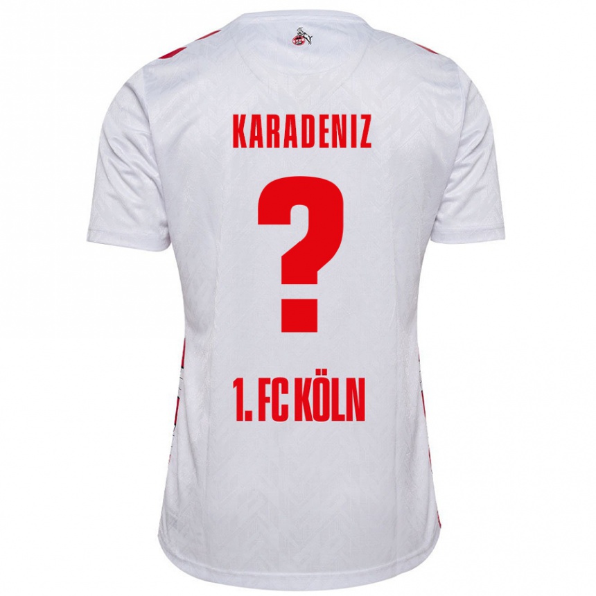 Kids Football Thierry Karadeniz #0 White Red Home Jersey 2024/25 T-Shirt Uk