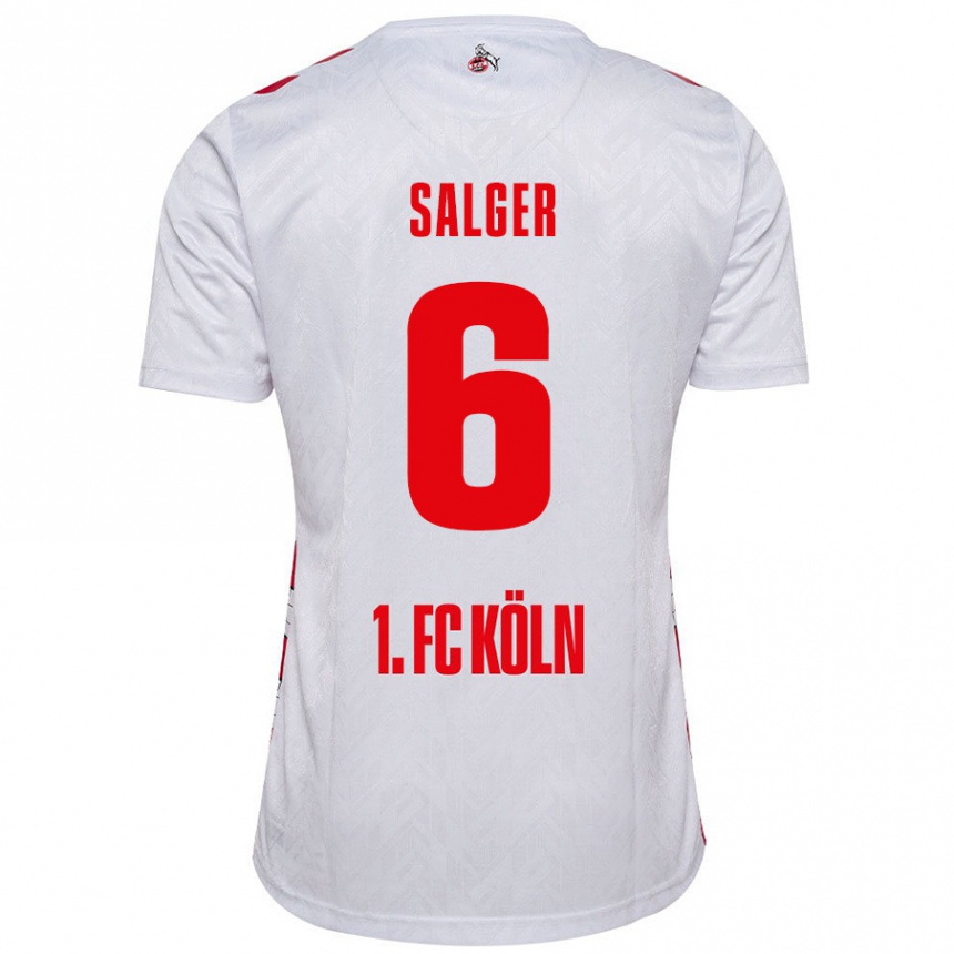 Kids Football Stephan Salger #6 White Red Home Jersey 2024/25 T-Shirt Uk