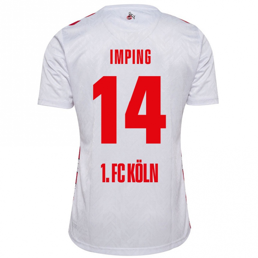 Kids Football Carlotta Imping #14 White Red Home Jersey 2024/25 T-Shirt Uk