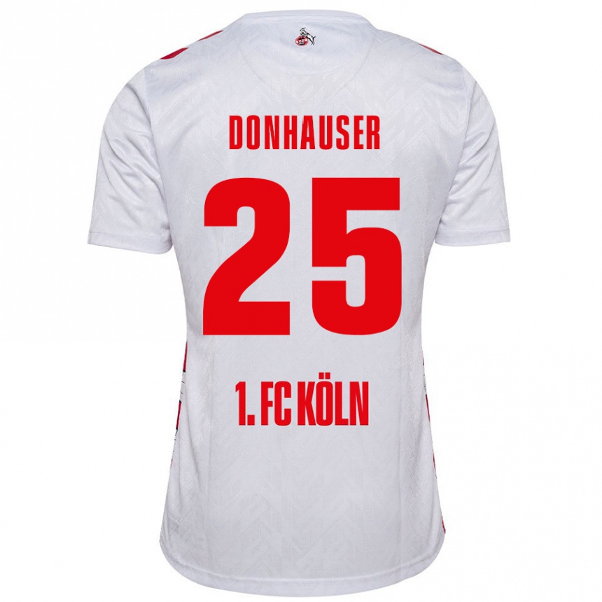 Kids Football Laura Donhauser #25 White Red Home Jersey 2024/25 T-Shirt Uk