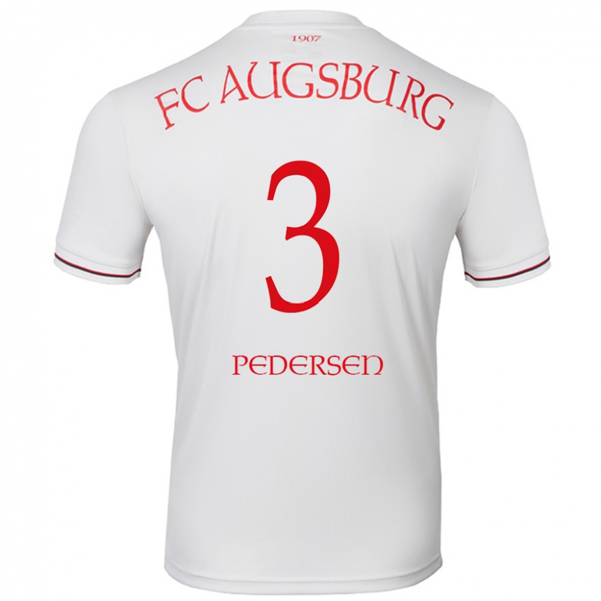 Kids Football Mads Pedersen #3 White Home Jersey 2024/25 T-Shirt Uk