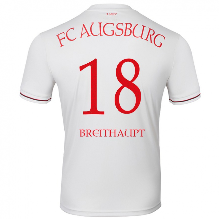 Kids Football Tim Breithaupt #18 White Home Jersey 2024/25 T-Shirt Uk