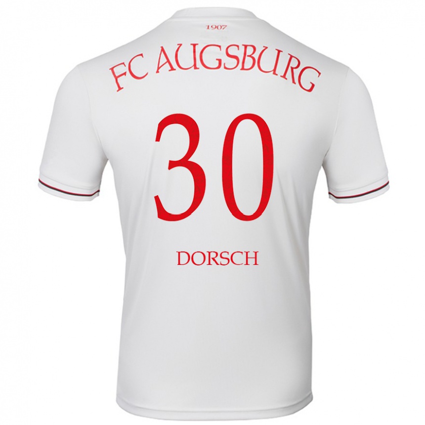 Kids Football Niklas Dorsch #30 White Home Jersey 2024/25 T-Shirt Uk