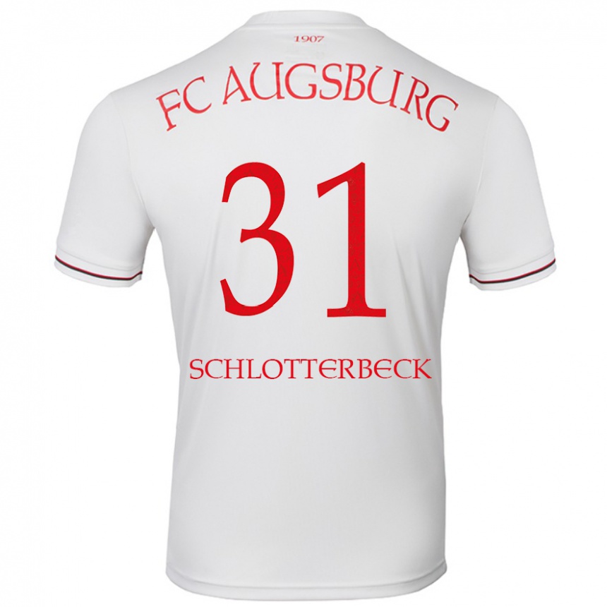 Kids Football Keven Schlotterbeck #31 White Home Jersey 2024/25 T-Shirt Uk