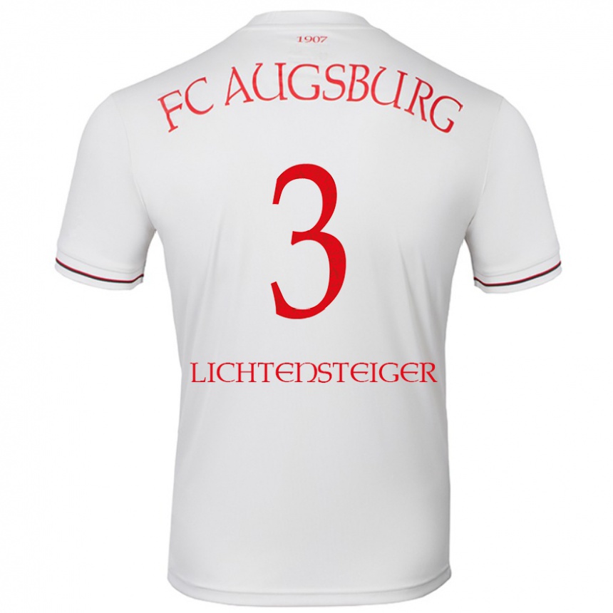 Kids Football David Lichtensteiger #3 White Home Jersey 2024/25 T-Shirt Uk