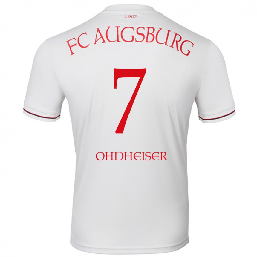 Kids Football Nico Ohnheiser #7 White Home Jersey 2024/25 T-Shirt Uk