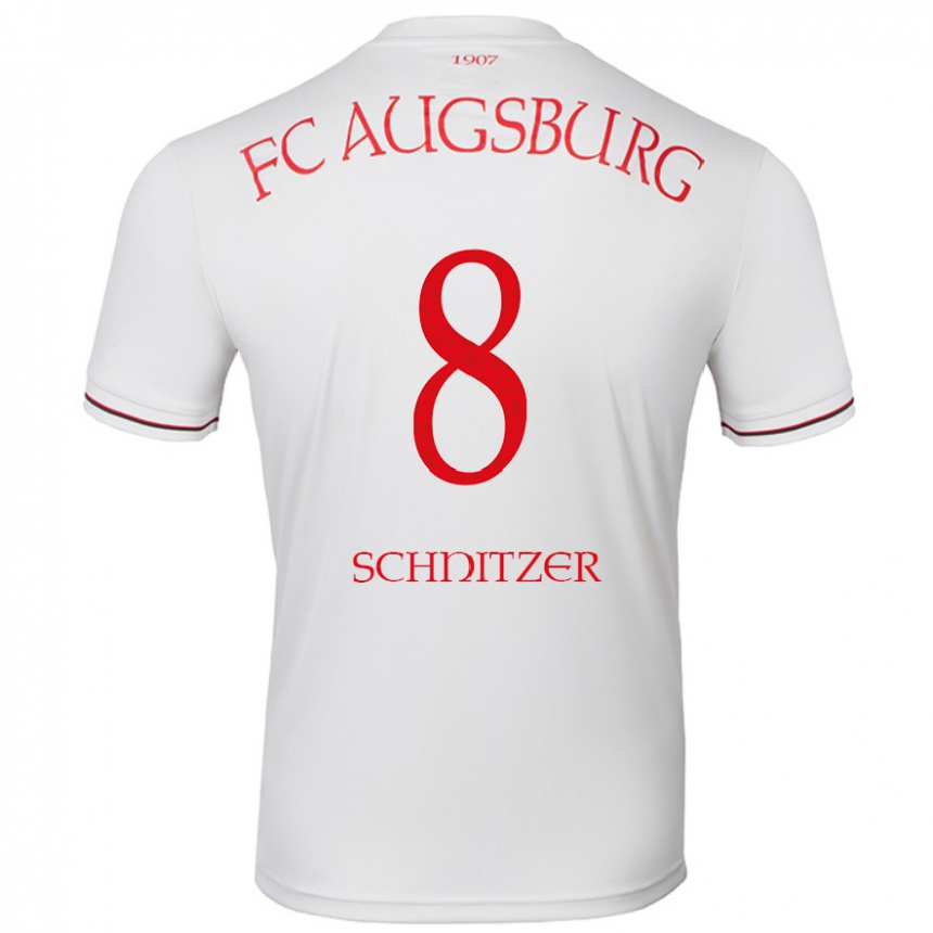 Kids Football Tim Schnitzer #8 White Home Jersey 2024/25 T-Shirt Uk