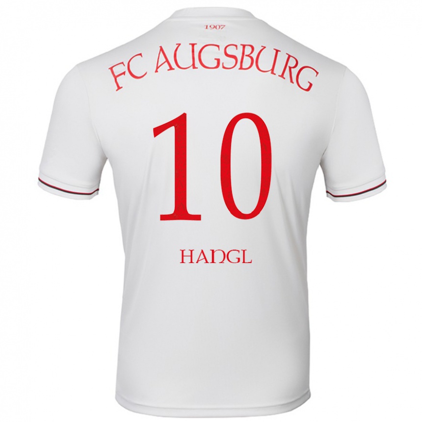 Kids Football Florian Hangl #10 White Home Jersey 2024/25 T-Shirt Uk