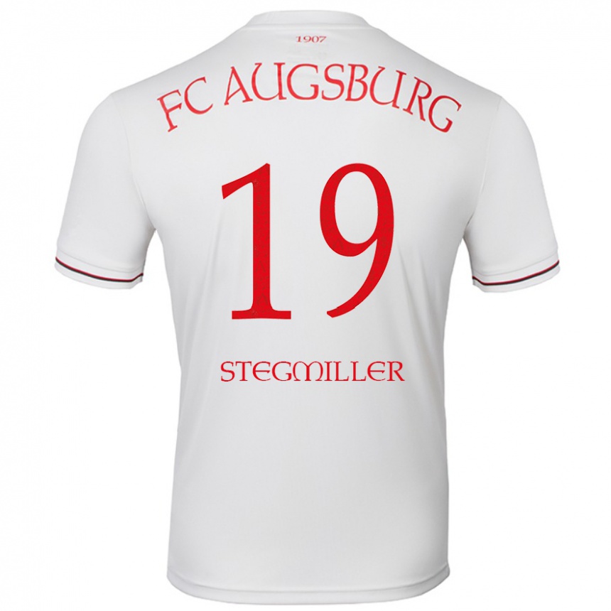 Kids Football Louis Stegmiller #19 White Home Jersey 2024/25 T-Shirt Uk