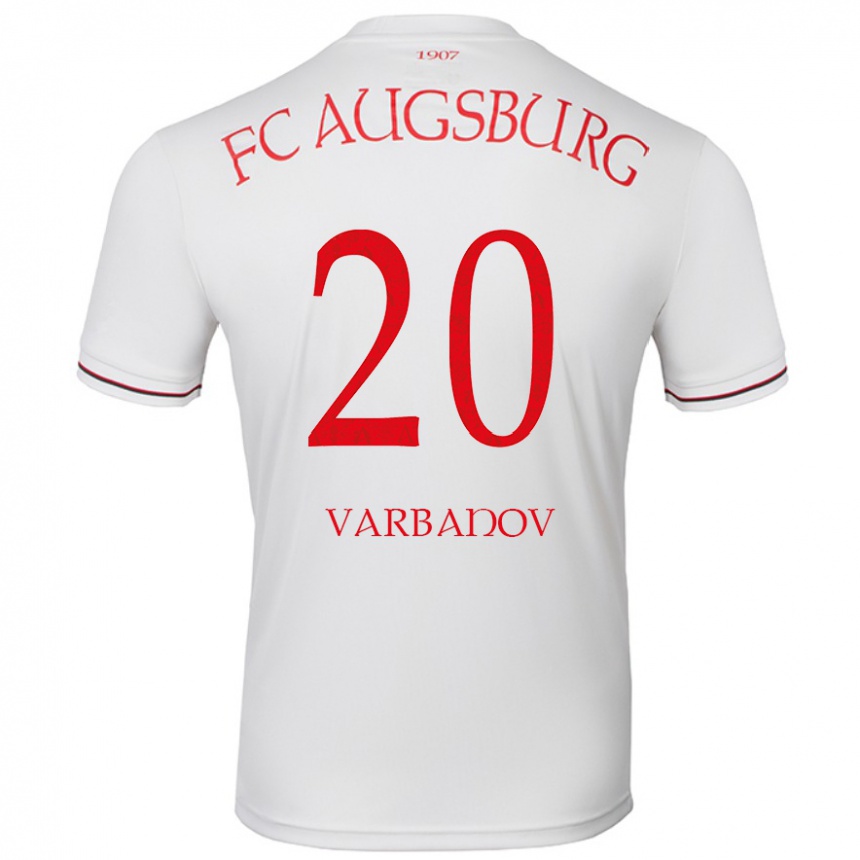 Kids Football Svetoslav Varbanov #20 White Home Jersey 2024/25 T-Shirt Uk