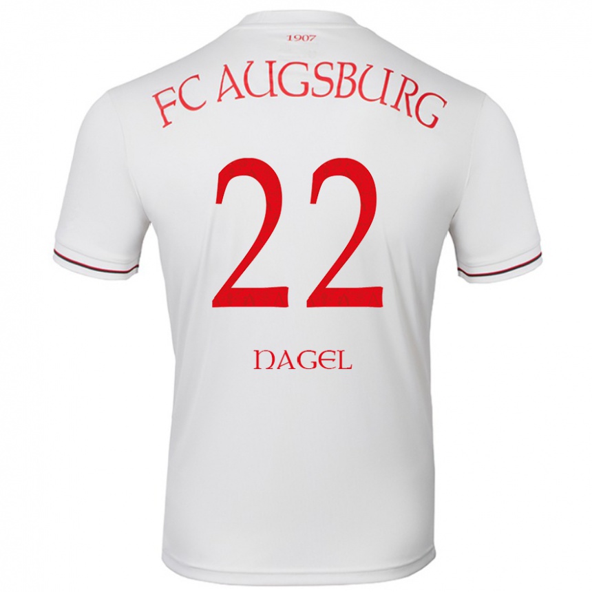 Kids Football Timo Nagel #22 White Home Jersey 2024/25 T-Shirt Uk