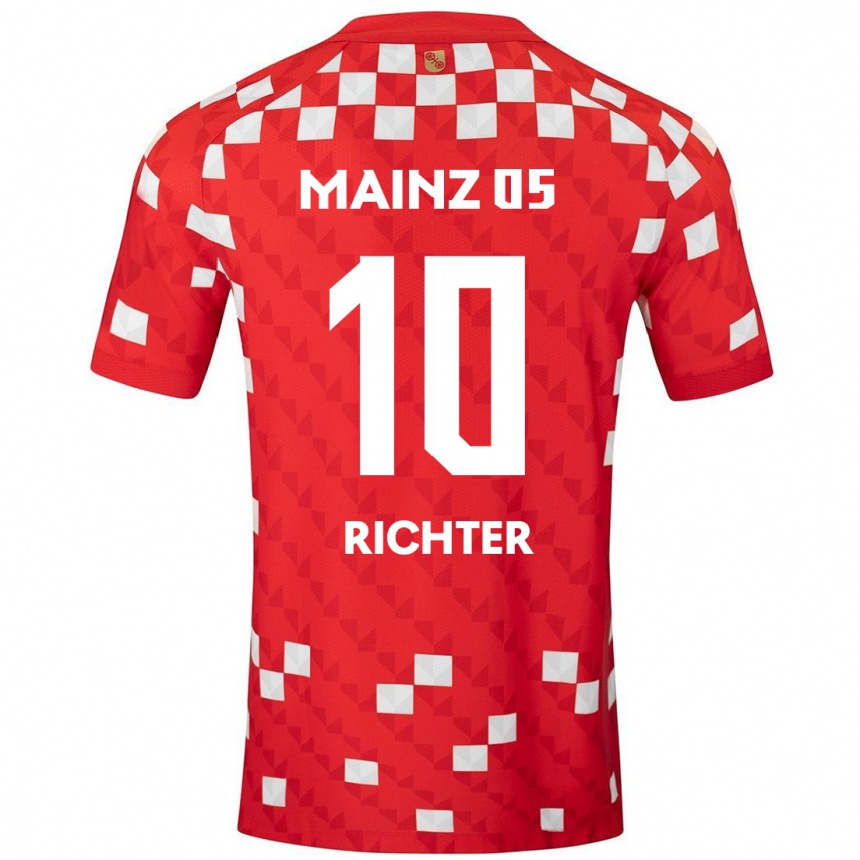 Kids Football Marco Richter #10 White Red Home Jersey 2024/25 T-Shirt Uk