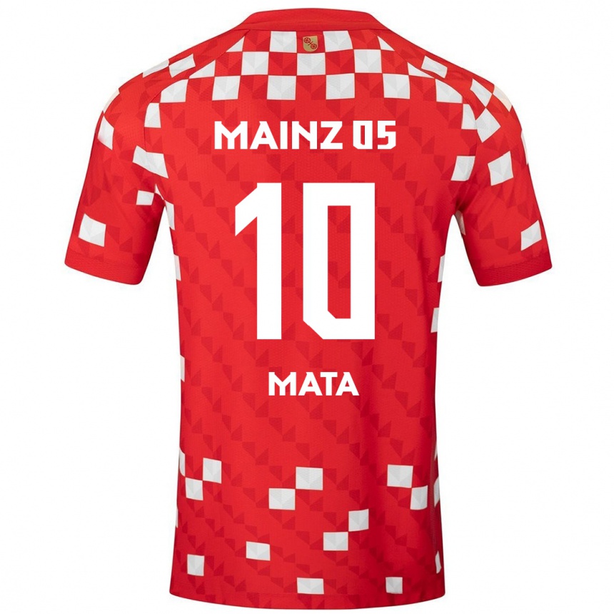 Kids Football Ken Mata #10 White Red Home Jersey 2024/25 T-Shirt Uk