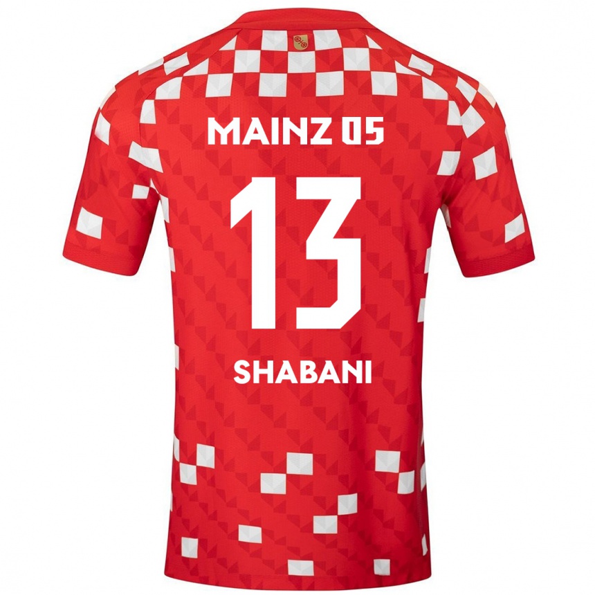 Kids Football Eniss Shabani #13 White Red Home Jersey 2024/25 T-Shirt Uk