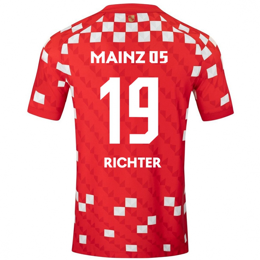 Kids Football Marc Richter #19 White Red Home Jersey 2024/25 T-Shirt Uk