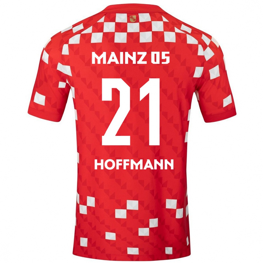 Kids Football Leon Hoffmann #21 White Red Home Jersey 2024/25 T-Shirt Uk