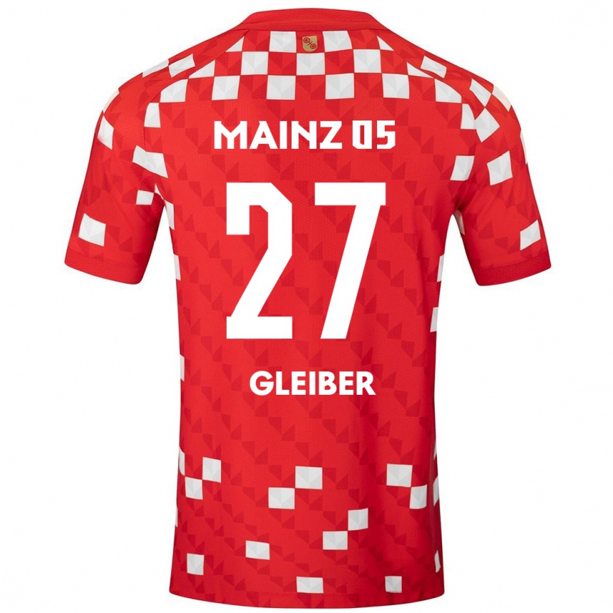 Kids Football Daniel Gleiber #27 White Red Home Jersey 2024/25 T-Shirt Uk