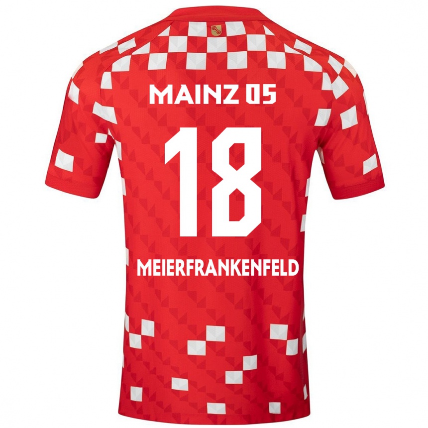 Kids Football Jana Meierfrankenfeld #18 White Red Home Jersey 2024/25 T-Shirt Uk