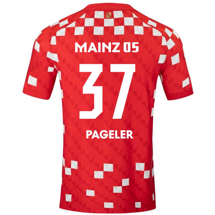 Kids Football Maja Pageler #37 White Red Home Jersey 2024/25 T-Shirt Uk