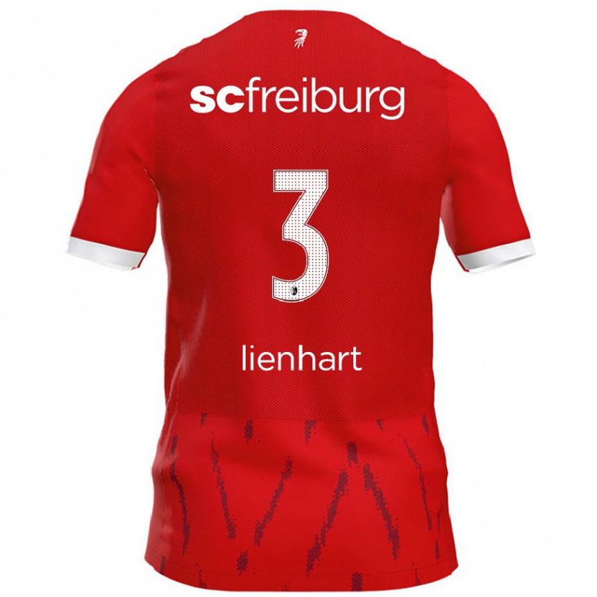 Kids Football Philipp Lienhart #3 Red Home Jersey 2024/25 T-Shirt Uk