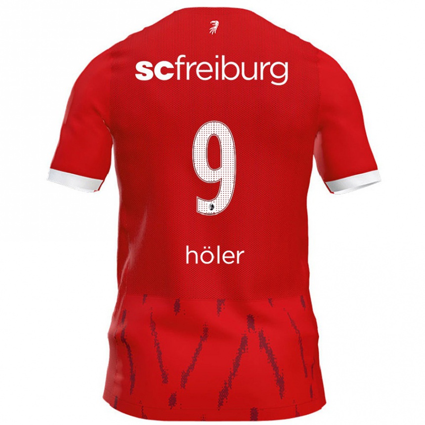 Kids Football Lucas Höler #9 Red Home Jersey 2024/25 T-Shirt Uk