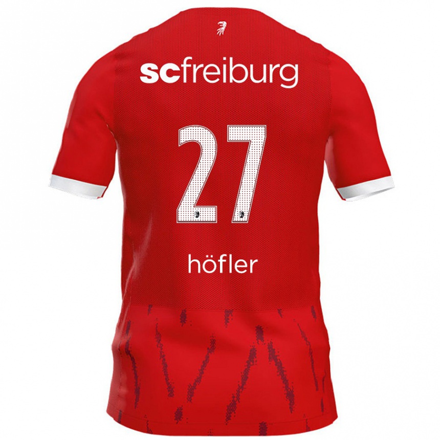 Kids Football Nicolas Höfler #27 Red Home Jersey 2024/25 T-Shirt Uk