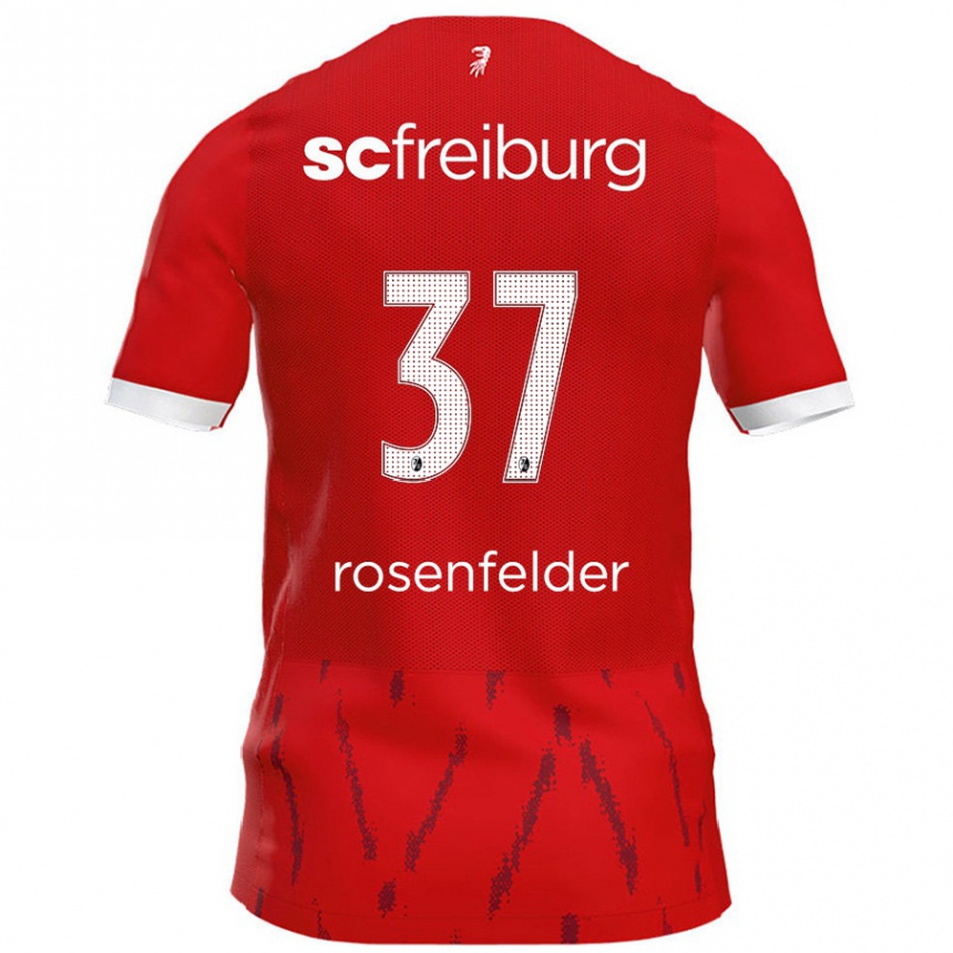 Kids Football Max Rosenfelder #37 Red Home Jersey 2024/25 T-Shirt Uk