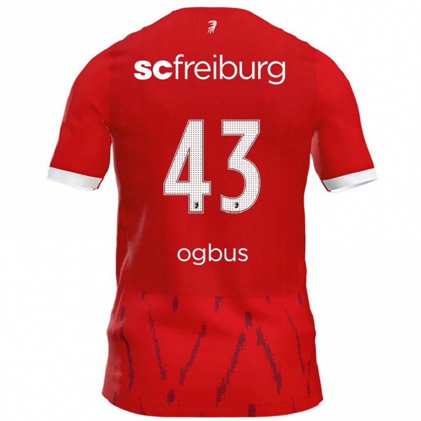 Kids Football Bruno Ogbus #43 Red Home Jersey 2024/25 T-Shirt Uk