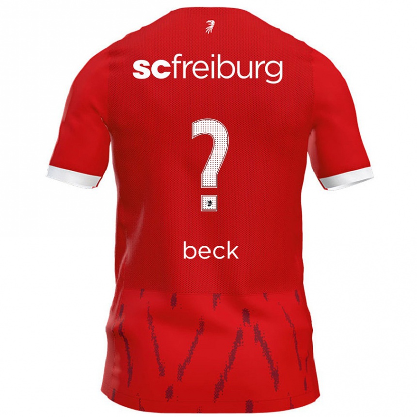 Kids Football Ruben Beck #0 Red Home Jersey 2024/25 T-Shirt Uk