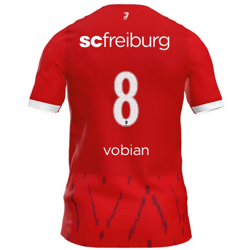 Kids Football Selina Vobian #8 Red Home Jersey 2024/25 T-Shirt Uk