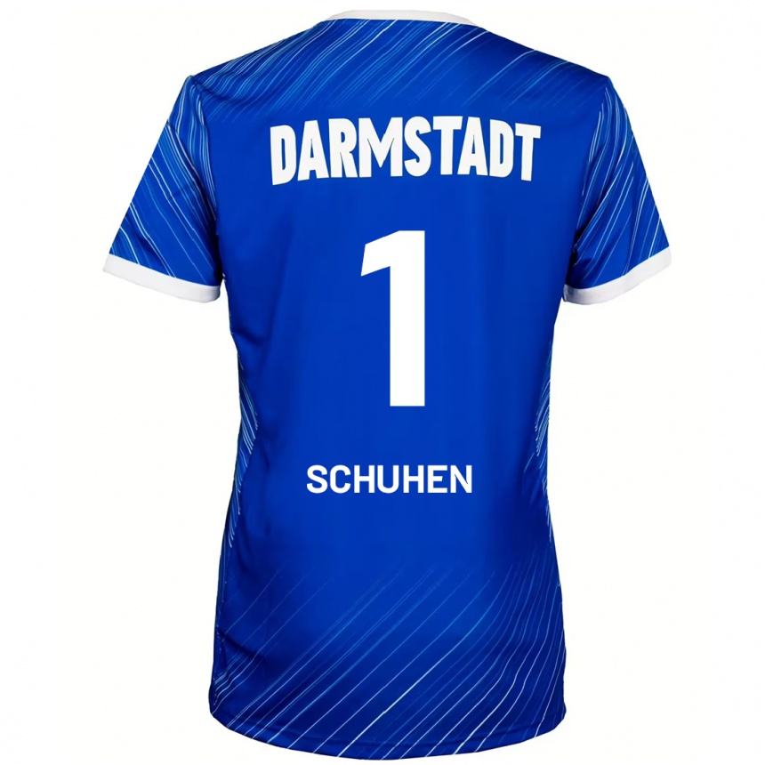 Kids Football Marcel Schuhen #1 Blue White Home Jersey 2024/25 T-Shirt Uk