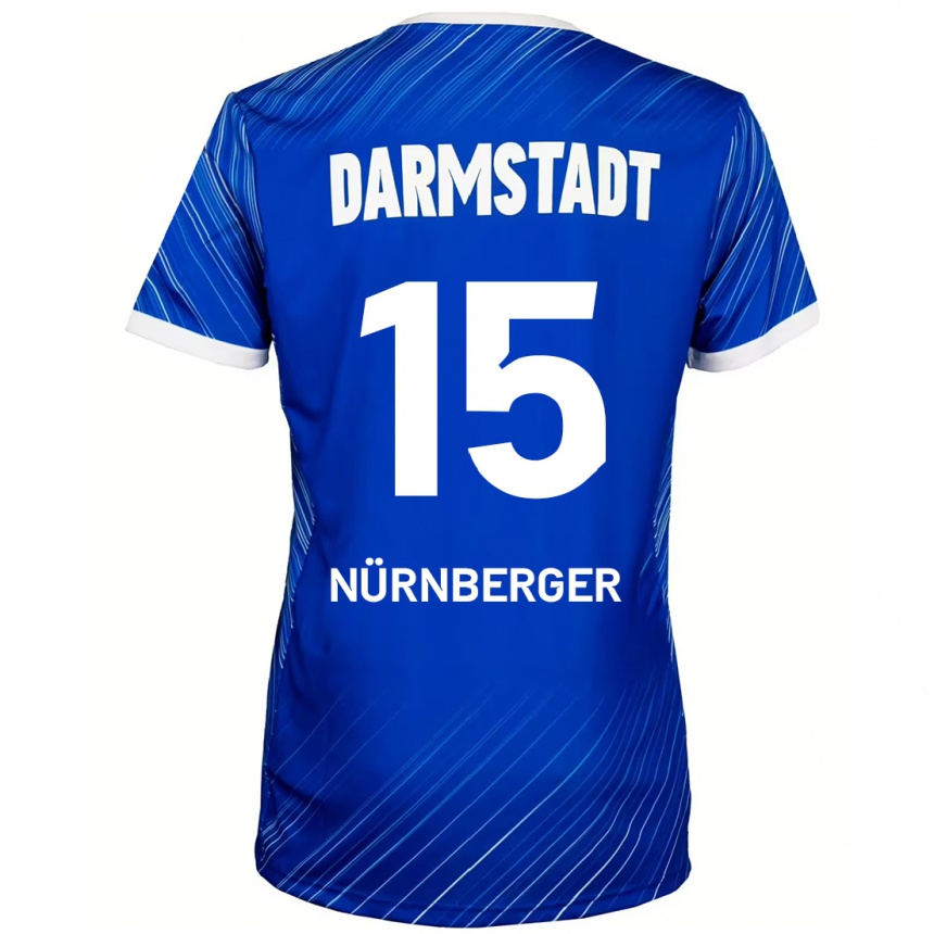 Kids Football Fabian Nürnberger #15 Blue White Home Jersey 2024/25 T-Shirt Uk