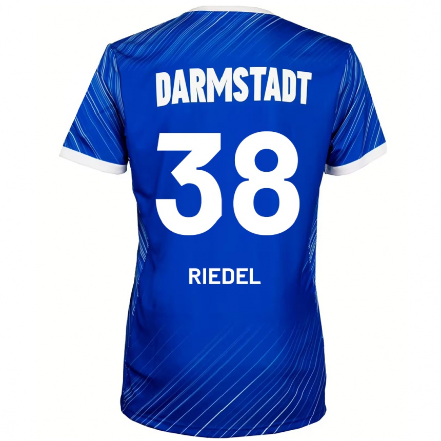 Kids Football Clemens Riedel #38 Blue White Home Jersey 2024/25 T-Shirt Uk