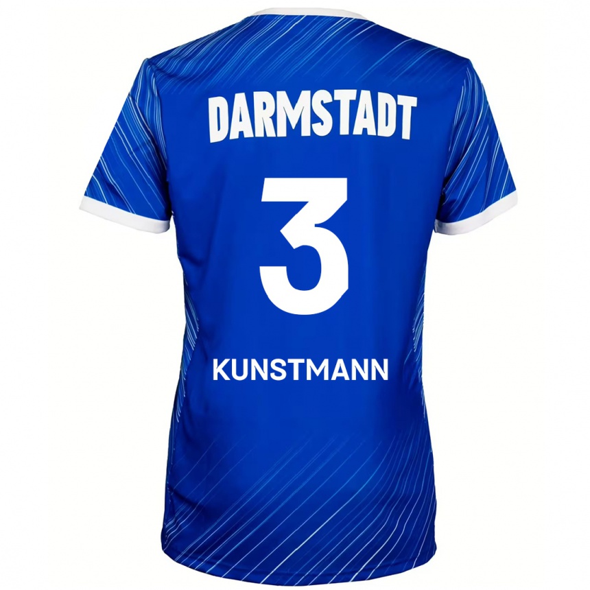 Kids Football Kelvin Kunstmann #3 Blue White Home Jersey 2024/25 T-Shirt Uk