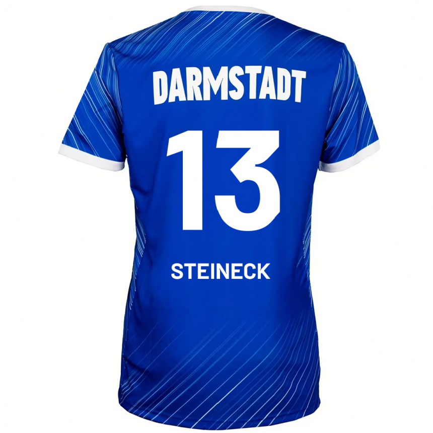 Kids Football Tom Steineck #13 Blue White Home Jersey 2024/25 T-Shirt Uk