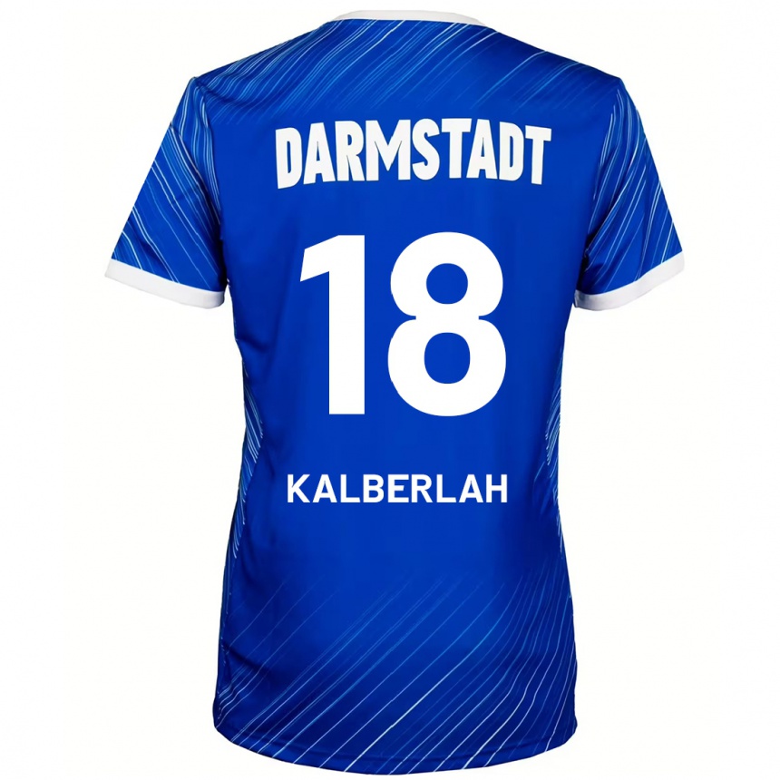 Kids Football Simon Kalberlah #18 Blue White Home Jersey 2024/25 T-Shirt Uk