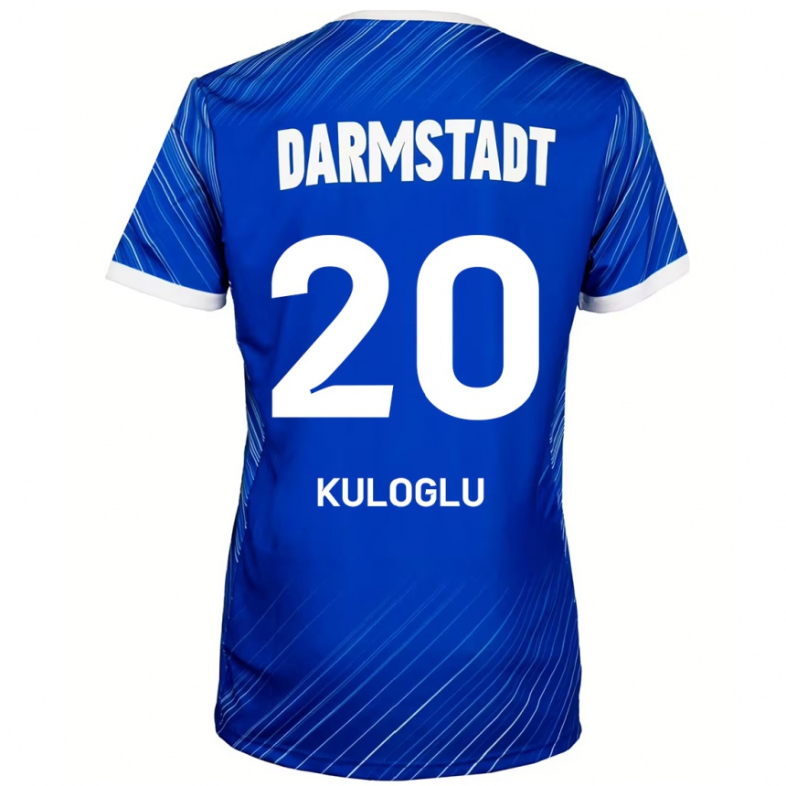 Kids Football Can Kuloglu #20 Blue White Home Jersey 2024/25 T-Shirt Uk