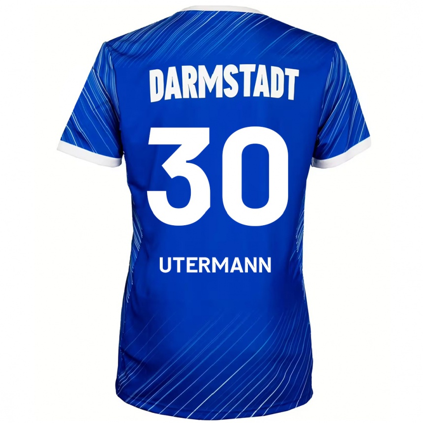 Kids Football Anton Utermann #30 Blue White Home Jersey 2024/25 T-Shirt Uk