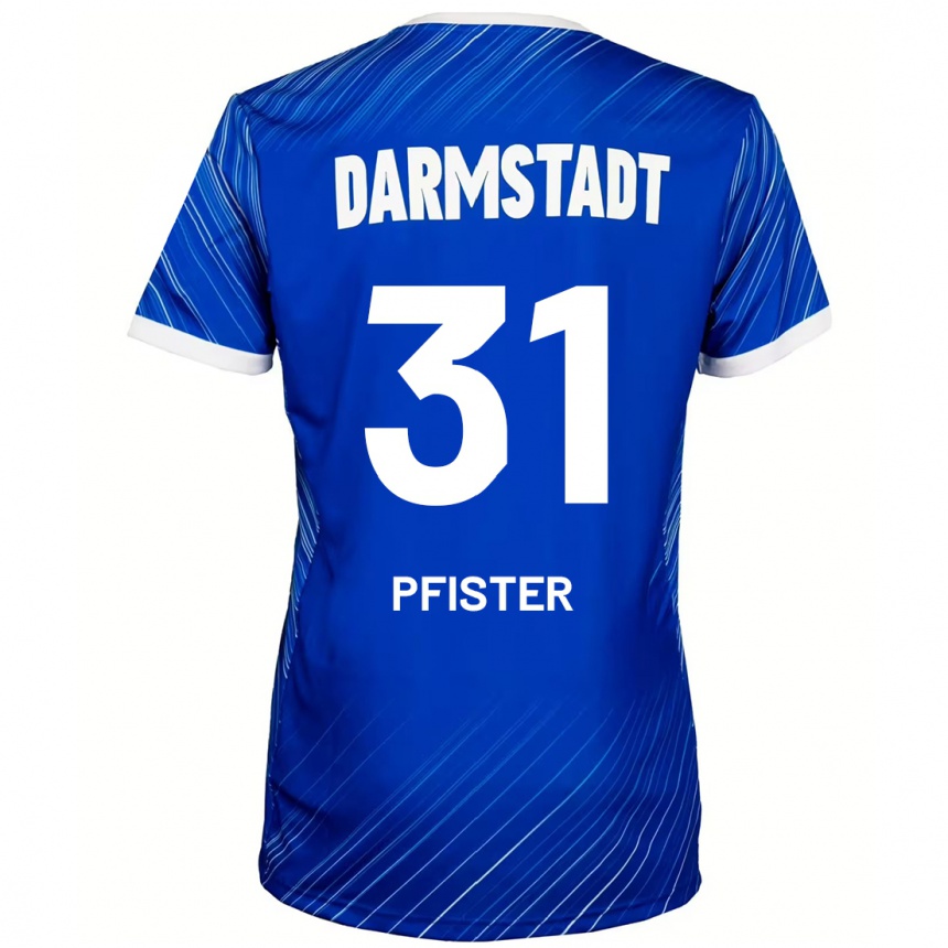 Kids Football Max Pfister #31 Blue White Home Jersey 2024/25 T-Shirt Uk